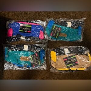 Brave Soul Colorblock Waist Pack - Blue, Teal, Pink, Yellow